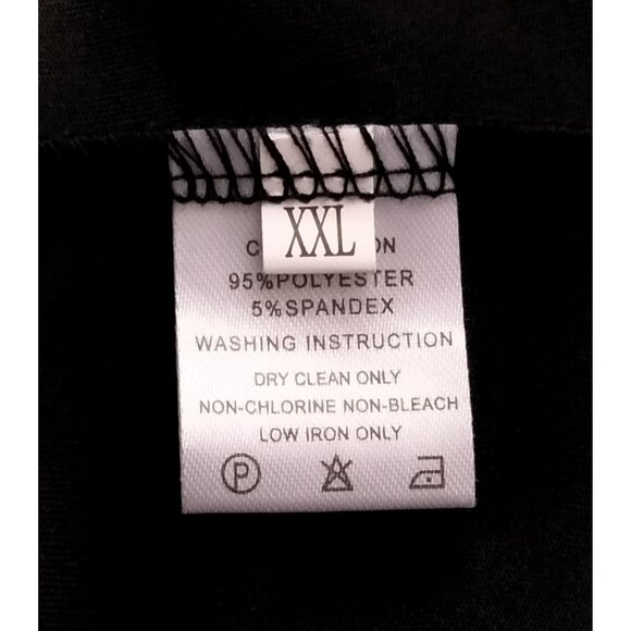 Black Formal Evening Gown Wire V-Neck Empire Waist Tulle Sleeve Maxi Dress XXL - Picture 7 of 8